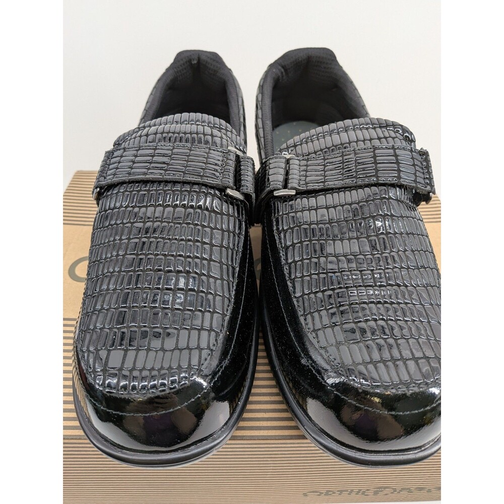 OrthoFeet Chelsea Croc Women's Size 11 X-Wide Black Patent Leather Mary Jane